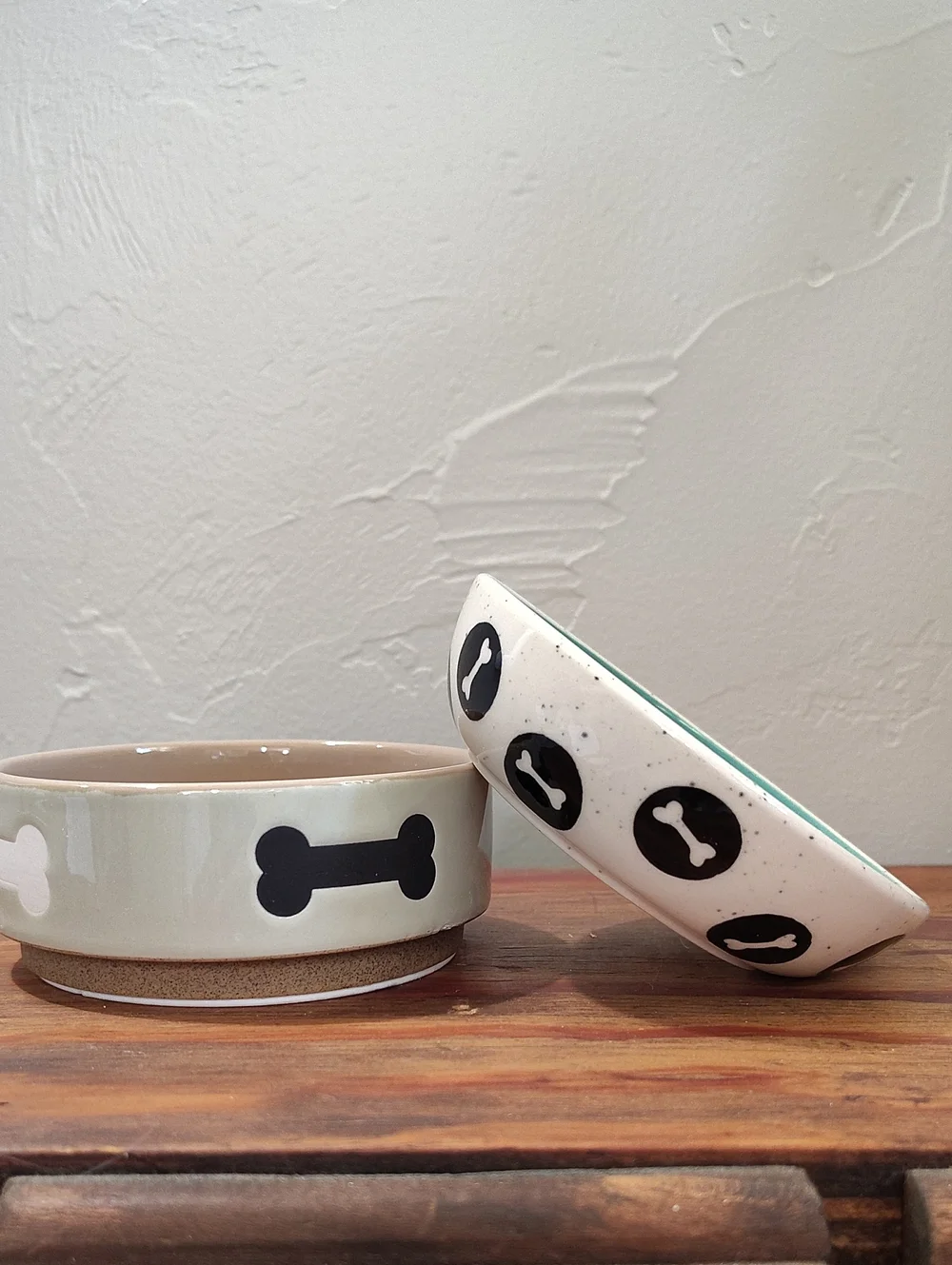 Top Paw Dog Bowls Brown And Green Small Dogs Speckles Dog Bones